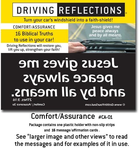 Comfort / Assurance, Biblical affirmations with scripture reference to empower your thinking, relieve stress, and deepen your spiritual life while you drive! Give a unique gift, under $10, that uplifts with positive, faith-filled affirmations!
