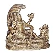 ShalinCraft God Vishnu Statue Sculpture Made in Brass - Unique Religious Gifts 4.25" x 4.25" x 2.25"
