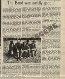 The Band Newspaper Concert Review Article LA 1970