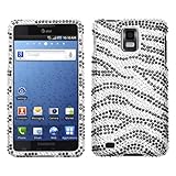 Black/ White Zebra Skin With Full Rhinestones Hard Protector Case Cover For ....