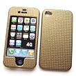 Apple iPhone 4 & 4S Snap-on Protector Hard Case Texturized "Golden Brown Check" Design