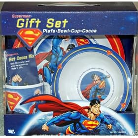 Superman Gift Set Plate Bowl Cup by SUPERMAN