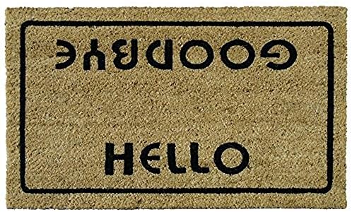 Our Iris Hello, Welcome Goodbye Doormats Floor Mat Door Mat Rug Indoor/Outdoor Mats Welcome Doormat 23.6(L) x 15.7(W)