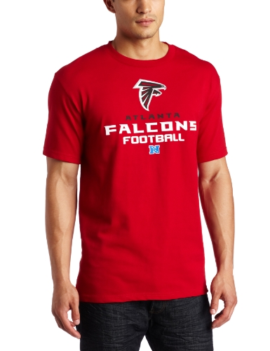 NFL Men's Atlanta Falcons Critical Victory V Short Sleeve Basic Tee (Bright Cardinal, X-Large)