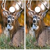 C104 Deer Hunting CORNHOLE LAMINATED DECAL WRAP SET Decals Board Boards Vinyl Sticker Stickers Bean Bag Game Wraps Vinyl Graphic Tint Image Corn Hole