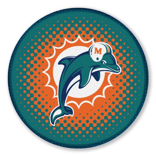 NFL Miami Dolphins 22.5-Inch Round Bath Rug
