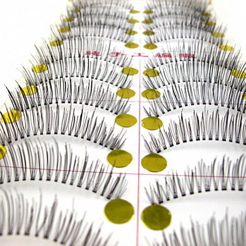 LTop eyelash10 Pairs Comfortable Transparent Stems False Eyelashes Makeup Eye Lashes