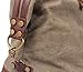 Iblue Oversized Leather Canvas Casual Travel Tote Luggage Duffel Handbag#831 Army Green XL