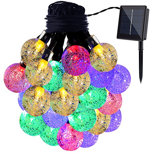 Gdealer waterproof 30 led crystal ball solar string lig…