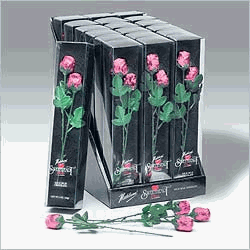 Pink Sweetheart Solid Milk Chocolate Roses Gift Set (2 PC)