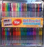 52 GEL Pens W/comfort Grips & Tin Storage Case!