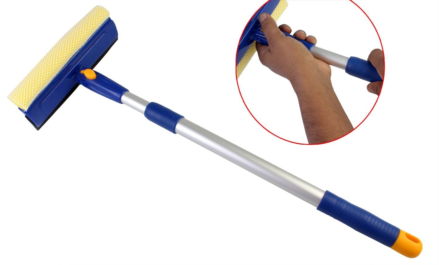 Neco Long Extendable Car Window Glass Wash Cleaning Wiper Sponge Rotate