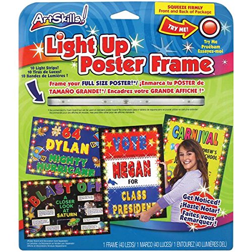 ArtSkills Light Up Poster Frame, Full Size, 1 Frame, 40 Blinking Lights (PA-1404)