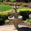 45" Elegant Napa Valley 3-Tier Outdoor Garden Fiberglass Water Fountain