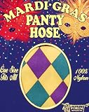 Adult Tri-Color Mardi Gras Pantyhose Tights