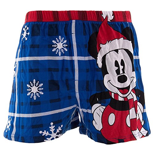 Briefly Stated Men's Mickey Mouse Plaid Knit Boxer