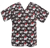 UGA Georgia Bulldogs Scrub Top Med