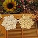 kilofly Crochet Cotton Lace Table Placemats Doilies Vase Pads, 4pc, Beige, 7 inch
