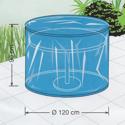 Winterfeste Schutzhülle Gartentisch rund 120cm Flex-Cover Gartentisch Abdeckung rund