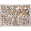 Handmade Paintings Madhubani Home Decor Organic Color Paper 11 x 30 inches