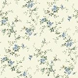 York Wallcoverings Casabella II Floral Trail Wallpaper Memo Sample, 8 by 10-Inch, Buttermilk, Pale B