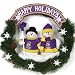 LSU Tigers Team Snowman Wreath