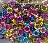 EyeLets Etc 1/8 Inch Round Anodized Eyelet Assortment, Pack of 100
