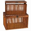 Whitney Design Bamboo Storage Boxes with Lids Set of 2