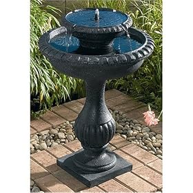 Smart Solar/Smart Solar 27470R01 Blenheim Two-Tier Solar Fountain. Black