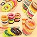 TR.OD Women's Telephone Line Design Hair Band Tie Rope Circle Ring Bracelet Random Colors Set of 5