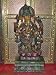 Colorful Standing Ganesha Sculpture Six Arms Wood Temple Carving India Statue 48"
