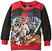 Star Wars Boys' Crewneck Sweatshirt, Black/Red, 3T