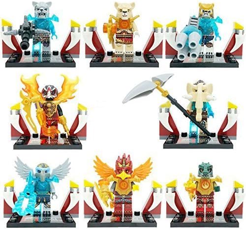 8 Piece /Set Foltrax/Razar/Cragger/Mottrot/Vultrix Minifigures High 4.5 cm.Mini Figures BuildingBlocks New in plastic bag