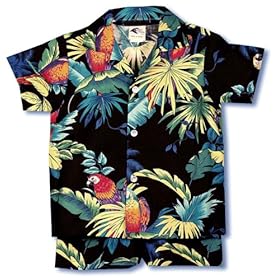 Jungle Parrots Boy's Hawaiian Aloha 2 Piece Cabana Set