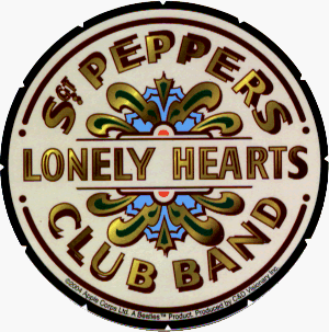 Cover image : The Beatles - Sgt. Pepper's Lonely Hearts Club Band Round Drum Logo - Sticker / Decal