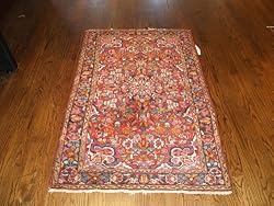 Handmade Antique Iranian Dergazine Rug 3'6"x5'3"