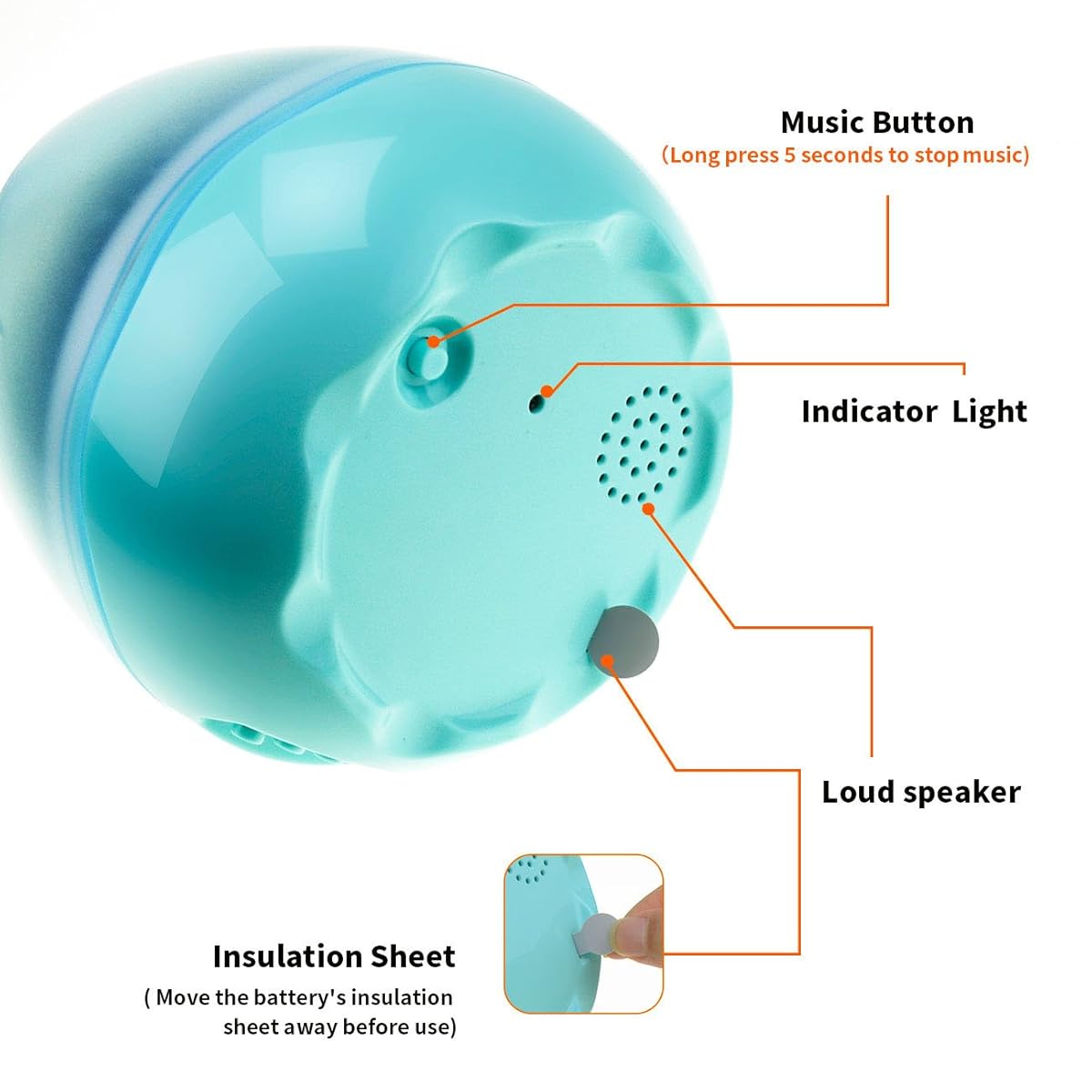 Music Multicolor Moon Star Projector Night Light Rotating Starry LED