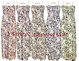 Printed Strappy Ladies Nice Wear Maxi Dress One Size Fits UK 8 - 12