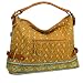Maggi B French Country Desert Sand Quilted Large Hobo Tote