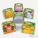 Fun Express Cardboard Zoo Animal Treat Box (Pack of 12)