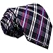 S14 Shlax&Wing Extra Long Size Checked Purple Mens Neckties Ties Silk