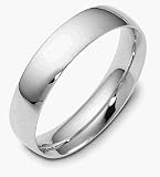 5mm Tiffany Platinum Comfort Fit Wedding Band Ring