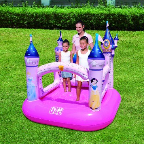 Imagen 3 de Bestway 91050B - Castillo hinchable de las Princesas Disney (157 x 147 x 163 cm), color rosa