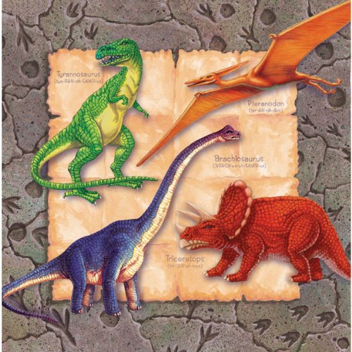 Diggin for Dinos Dinosaur Party Supply 16 Count Beverage Napkins 3 PlyB000CSGGGM