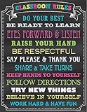 Teacher Created Resources Chalkboard Brights Classroom Rules Chart (7565)