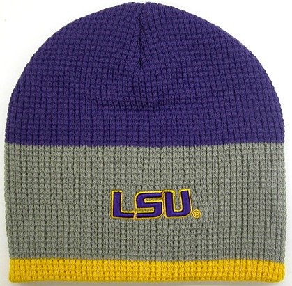 Buy LSU Tigers NCAA Cuffless Knit Hat Beanie by Colosseum