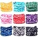 Headwear Wide Headbands Scarf Head Wrap Mask Neck Warmer by VANCROWN (9PC.Paisley Series.1)