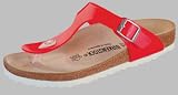 Birkenstock Zehensteg ''Gizeh'' aus Birko-Flor in erdbeere lack mit normalem Fussbett