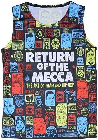Mayade Mens This Is Hip-hop 3D Printed Sleeveless T-shirt Vest Tank Tops Medium