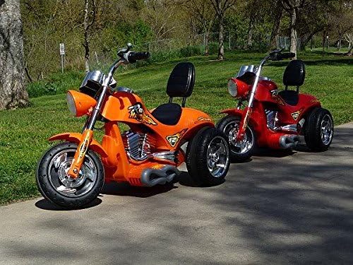 Limited Ride on 12v Super Chopper Red Hawk Motors Toy for Kids, Boys, Girls with Lights